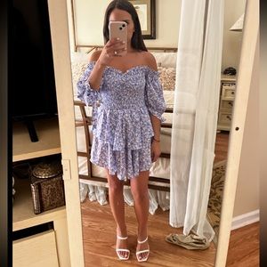 YUMI KIM - purple&blue floral mini dress! Worn ONCE!